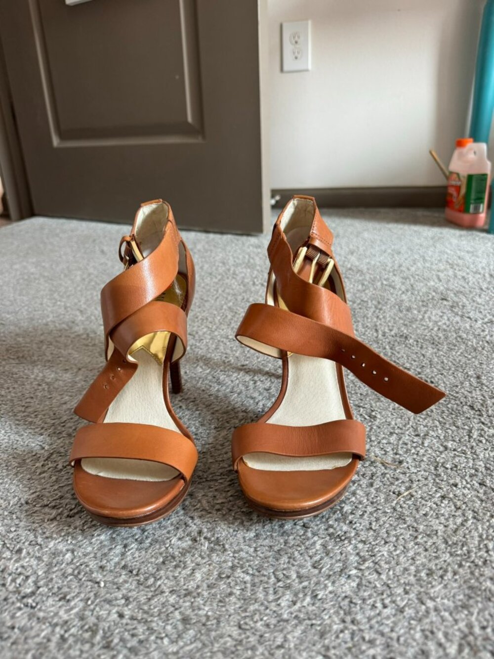 Michael Kors Cognac Strappy Heels | Size 9.5 | Never Worn